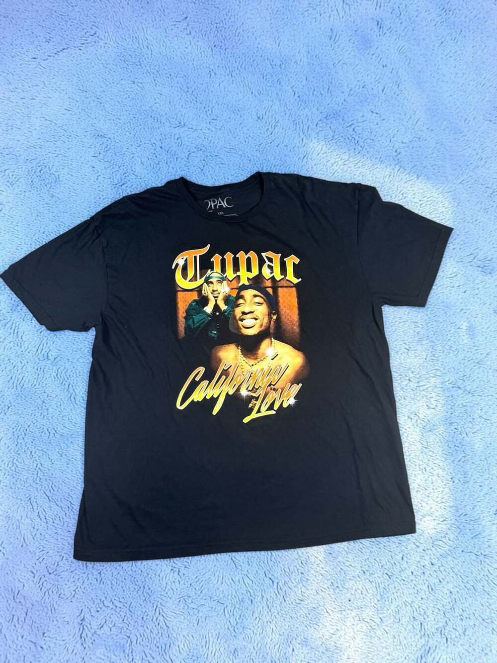 2Pac Tupac Shakur California Love Rap Graphic T-Shirt Black XXL